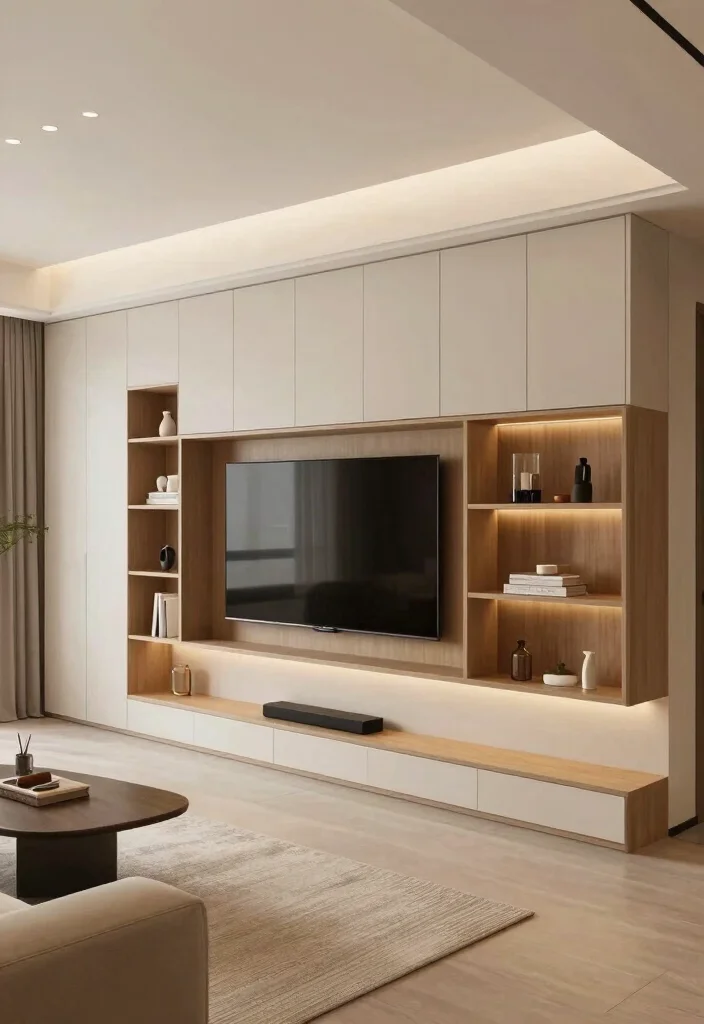 18 TV Wall Shelf 2026 Trending Ideas With Sleek Modern Style - 18. Integrated Entertainment Wall 1