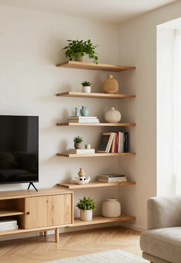 18 TV Wall Shelf 2026 Trending Ideas With Sleek Modern Style - 6. Corner Shelves 1