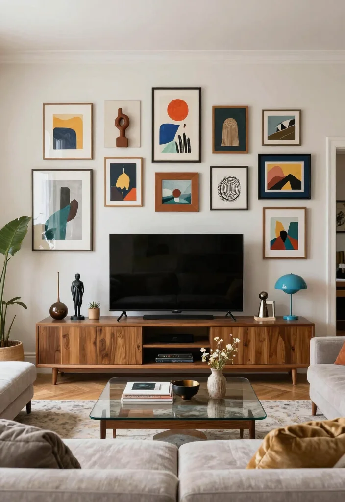 18 TV Wall Shelf 2026 Trending Ideas With Sleek Modern Style - 8. Artistic Displays 1